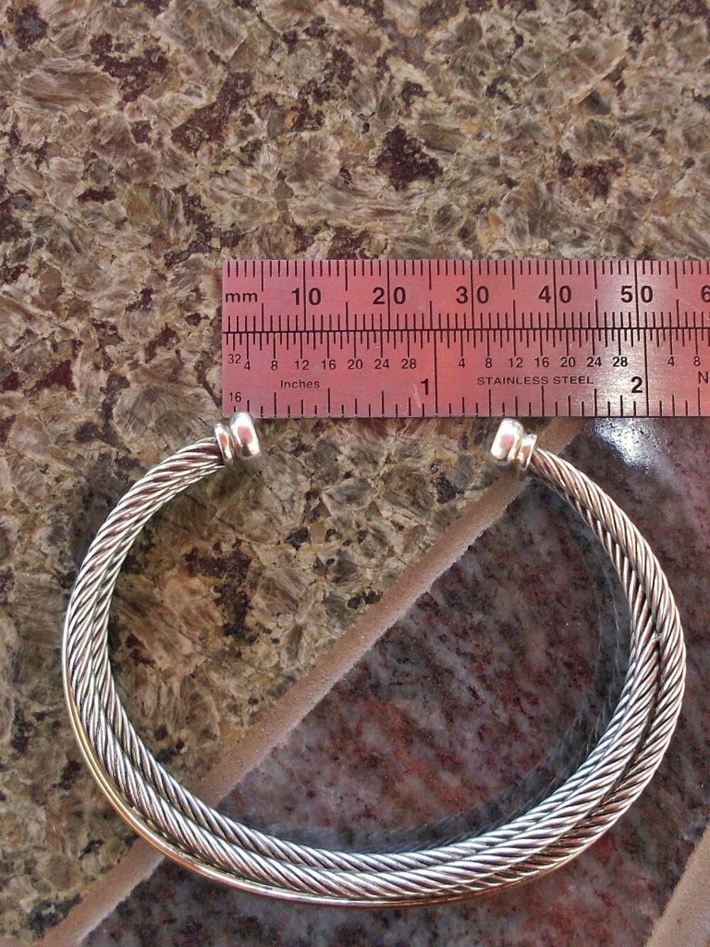Retired David Yurman Four Row Crossover Cable Cuff Bracelet - Gift Boxed - Picture 10 of 11